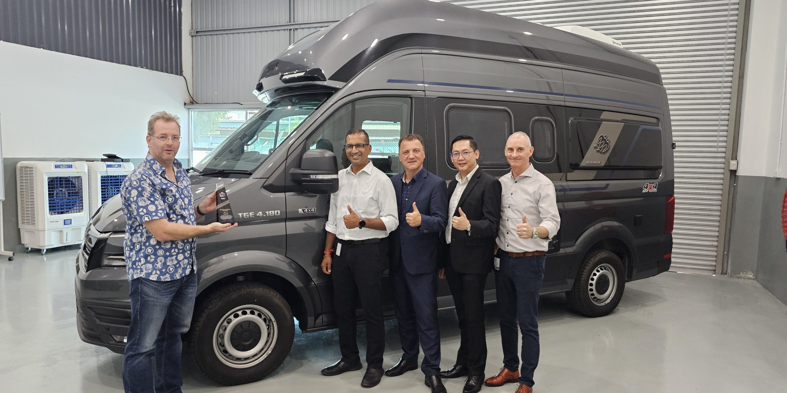 The "Innovation in Sustainable Recreational Vehicle Award" was presented to Heng Siang Tan, Chief Operating Officer of AsiaRV, recognising our pioneering efforts in introducing the first camper van in Malaysia equipped with the latest environmentally friendly technologies